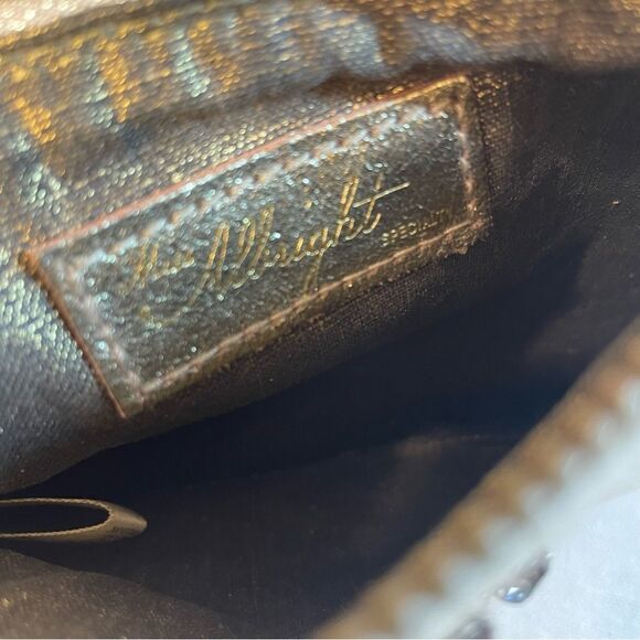 Anthropologie beweweled Miss Albright J monogram fuchsia cream wristlet - Picture 7 of 12